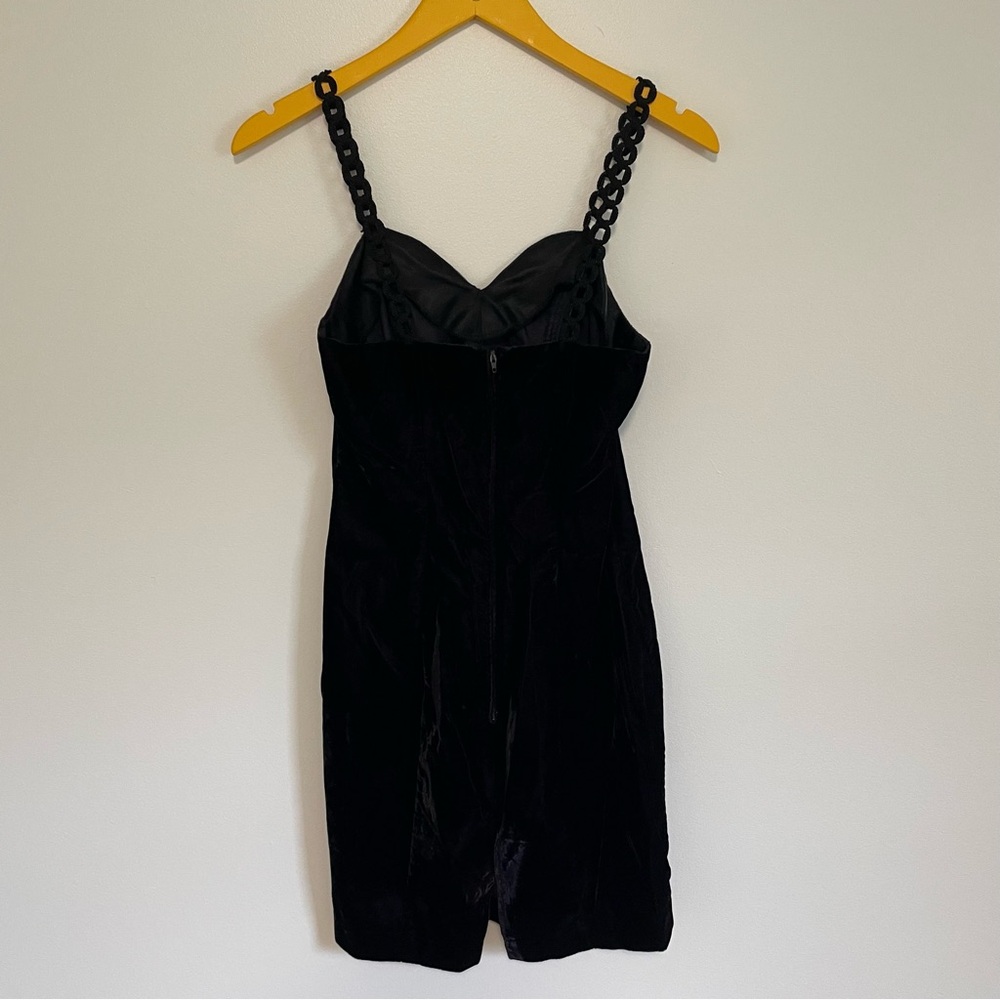 [Vintage] Black Velvet Mini Dress